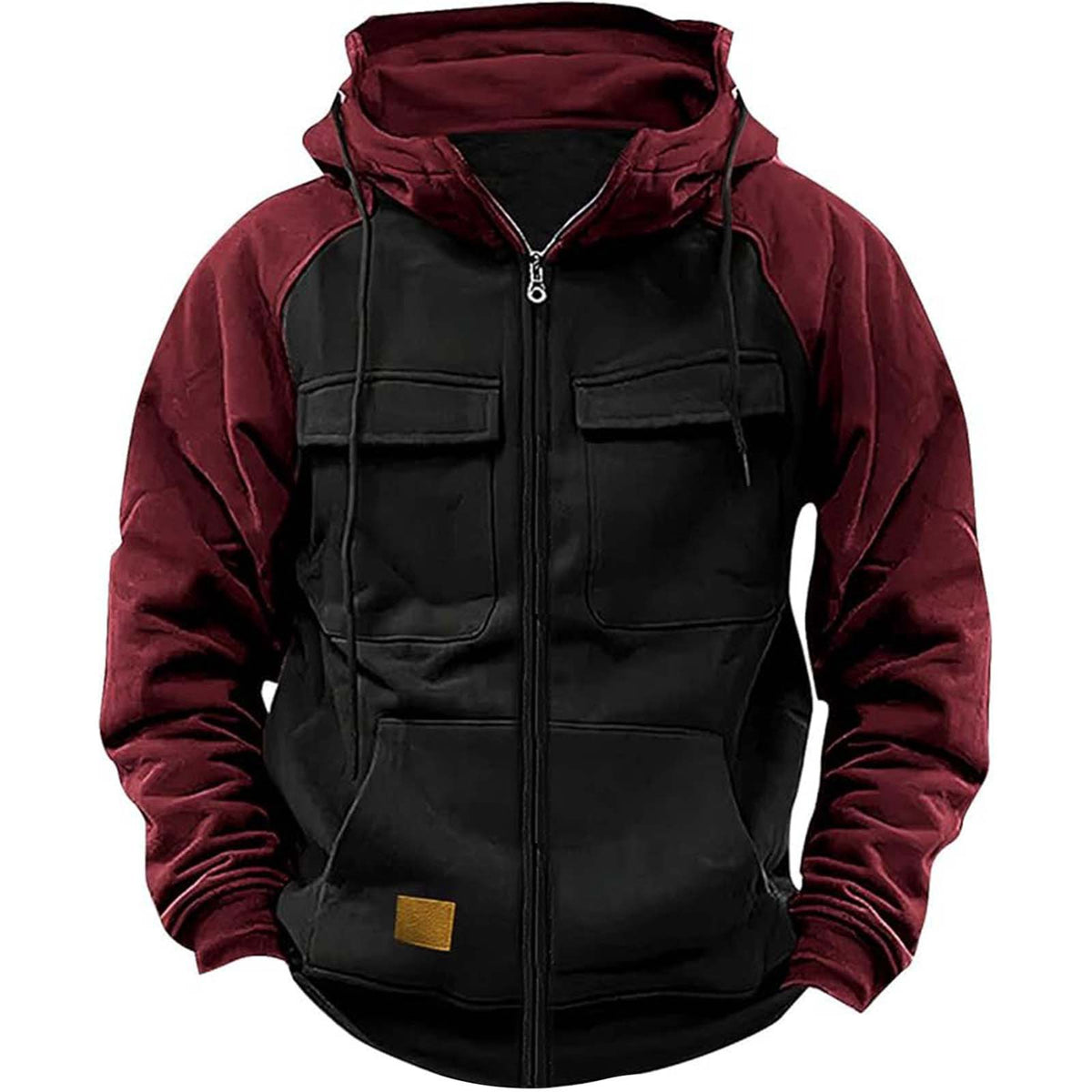 Men's Multi-Pocket Fleece-Lined Utility Hoodie