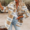 Plaid Flannel Button Shirt Jacket – Women's