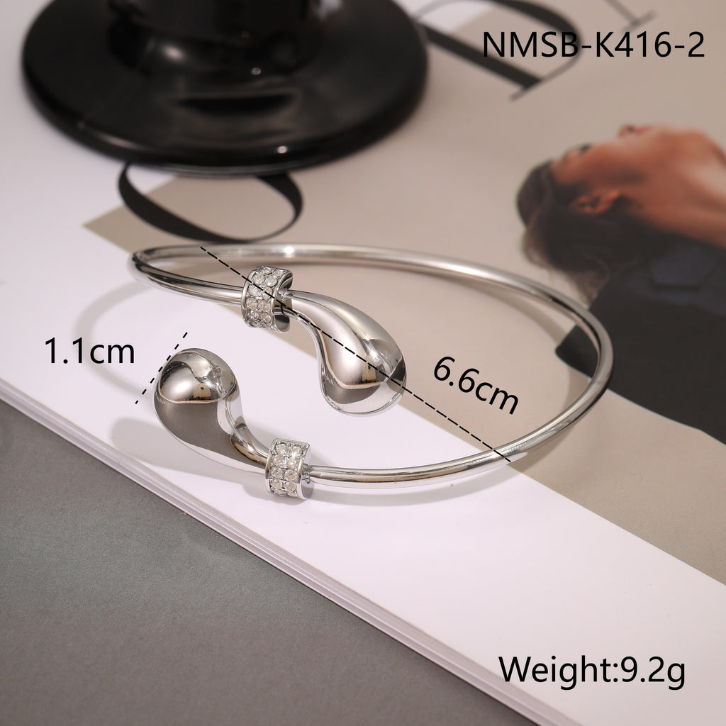 Open Cuff Bangle – 18K Gold-Plated Stainless Steel