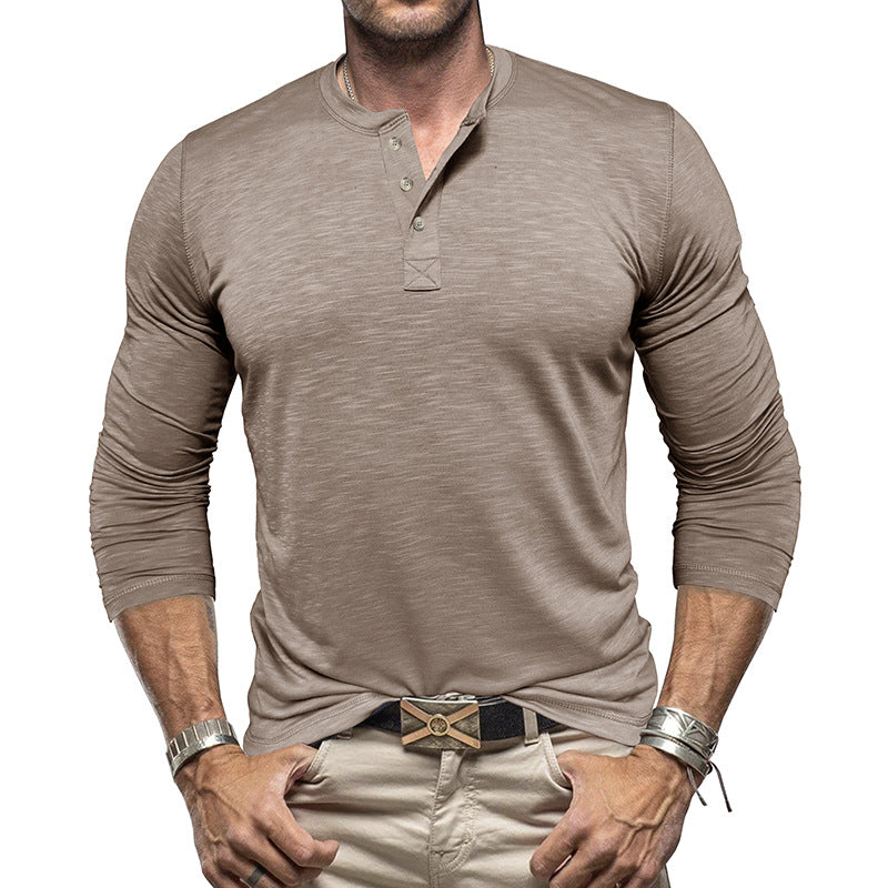 Men's Long-Sleeve Henley Shirt