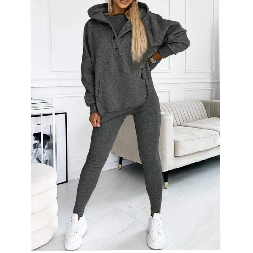3-Piece Vest, Hoodie & Jogger Set – Women's