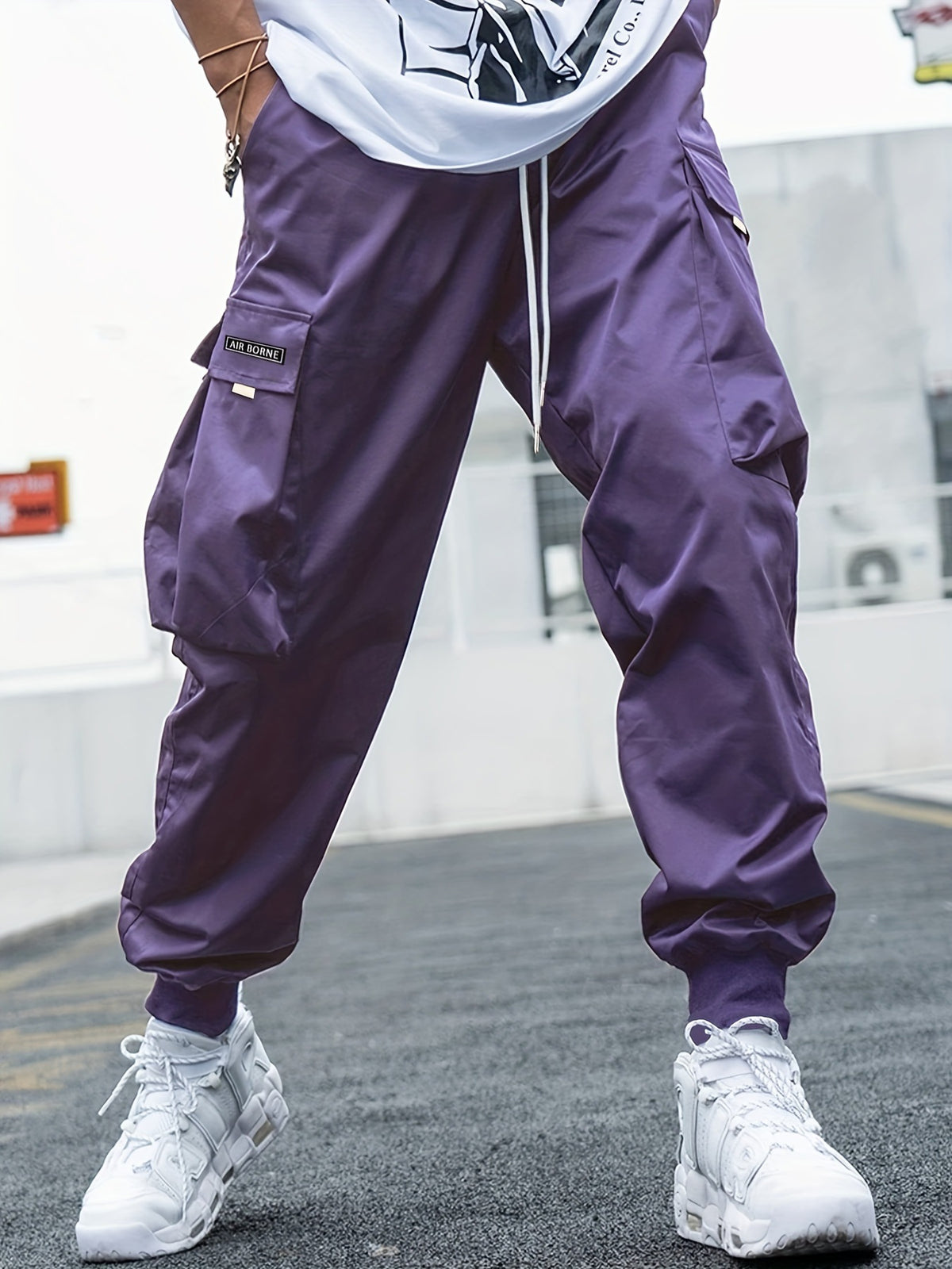 Men's Multi-Pocket Drawstring Cargo Pants