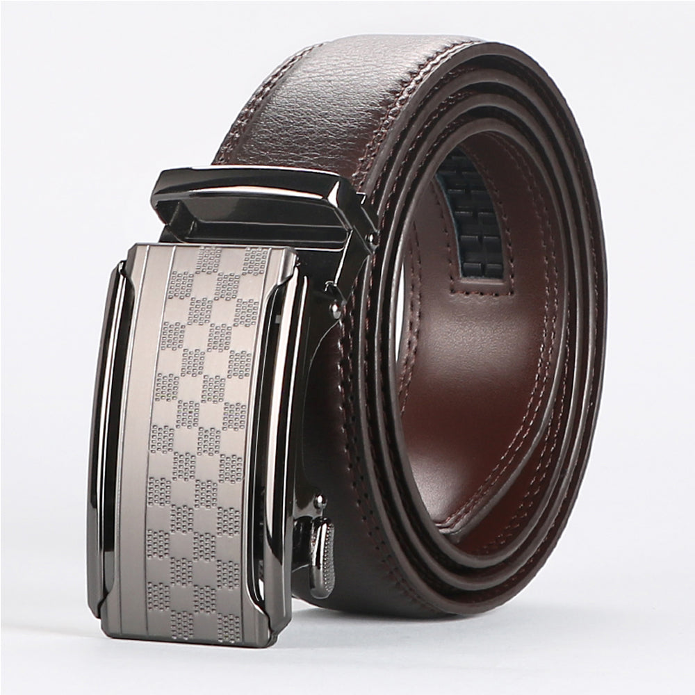 Men's Dress Belt with Anti-Scratch Buckle