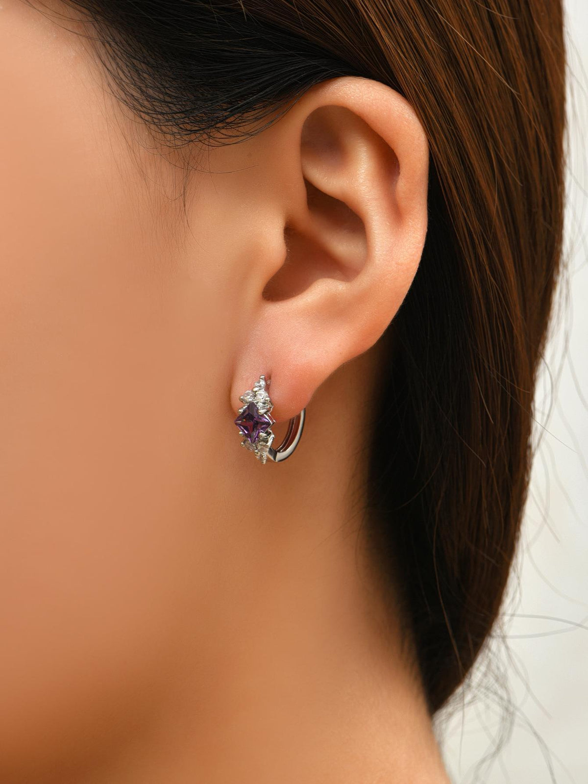 Square Zircon Stud Earrings