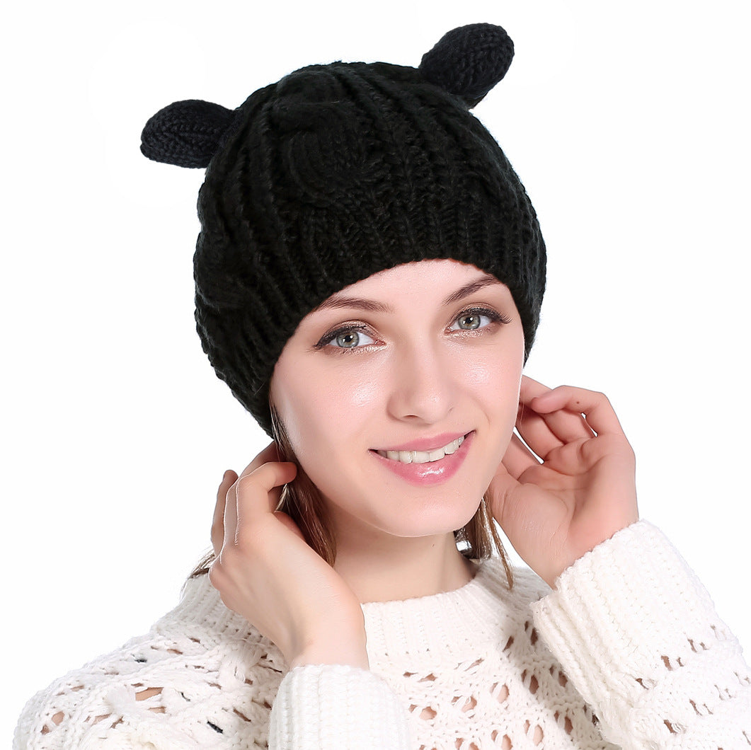 Cat-Ear Knit Beanie