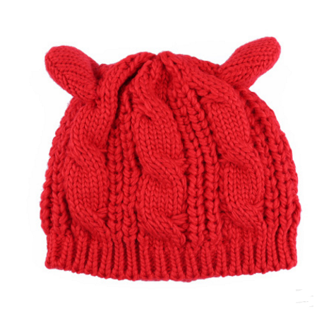 Cat-Ear Knit Beanie