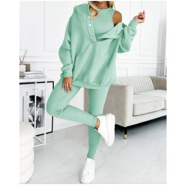3-Piece Vest, Hoodie & Jogger Set – Women's