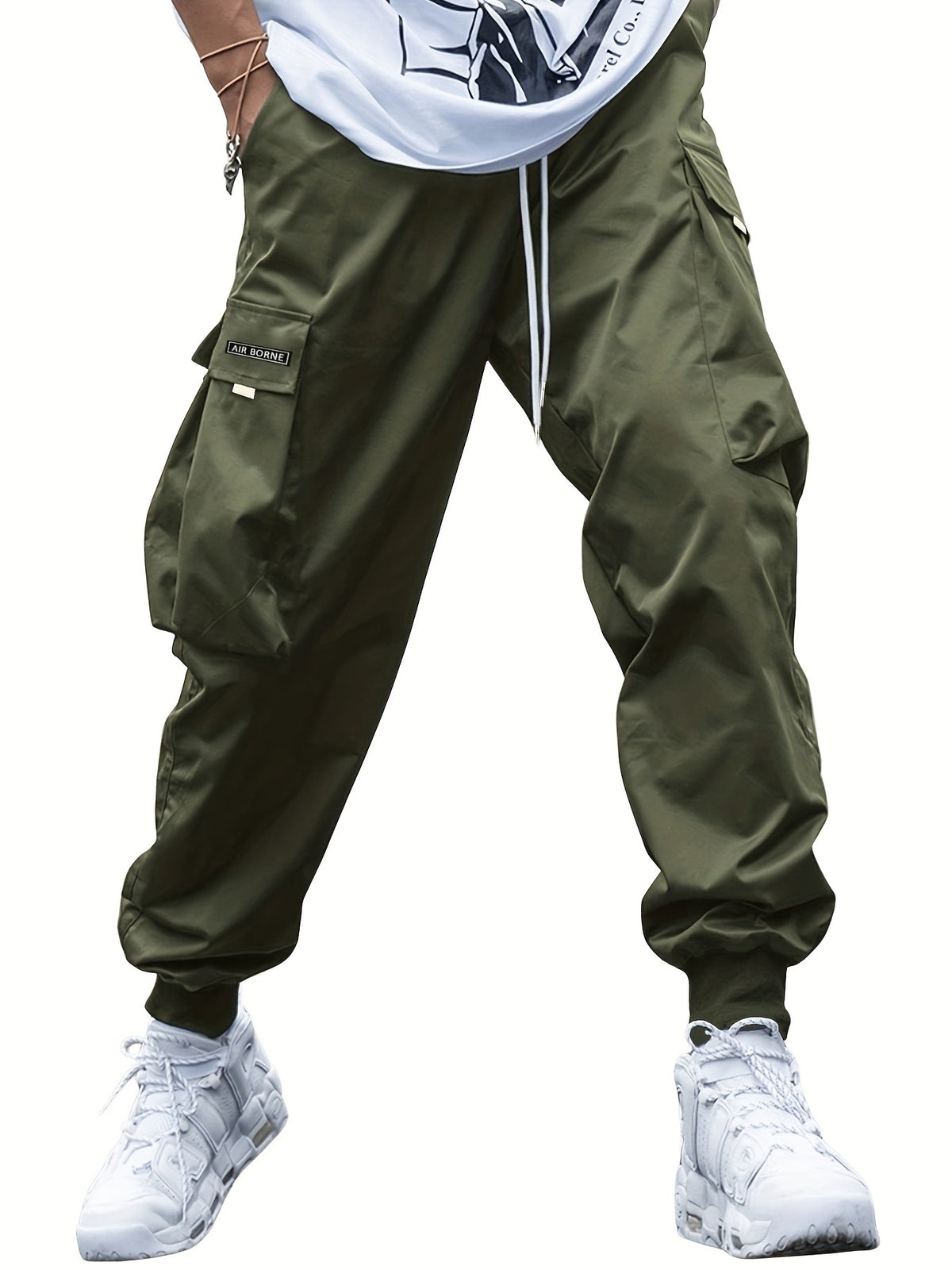 Men's Multi-Pocket Drawstring Cargo Pants
