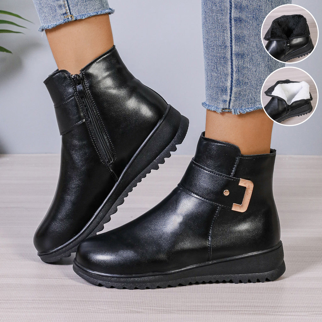 Fleece-Lined Side-Zip Ankle Boots – Women's