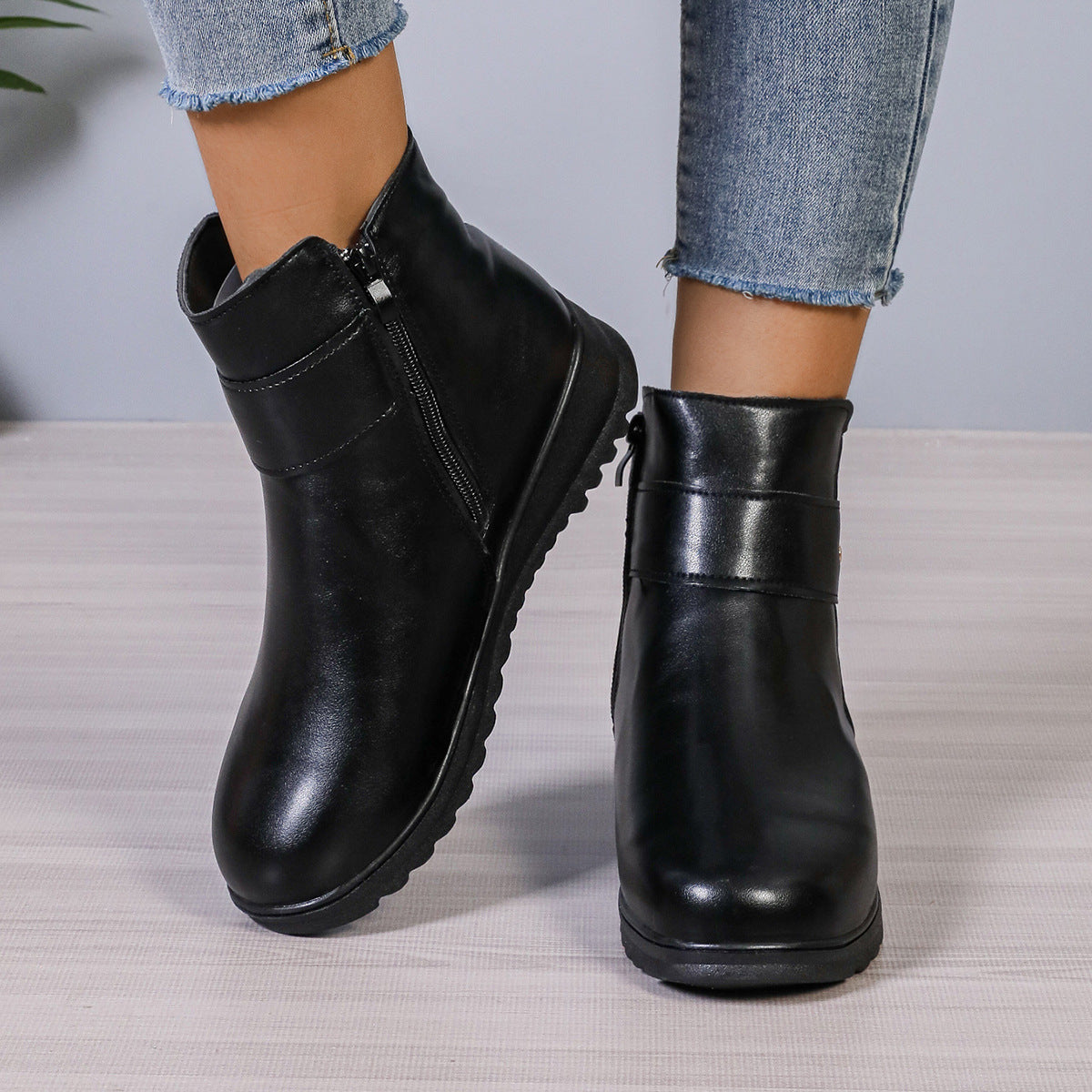Fleece-Lined Side-Zip Ankle Boots – Women's
