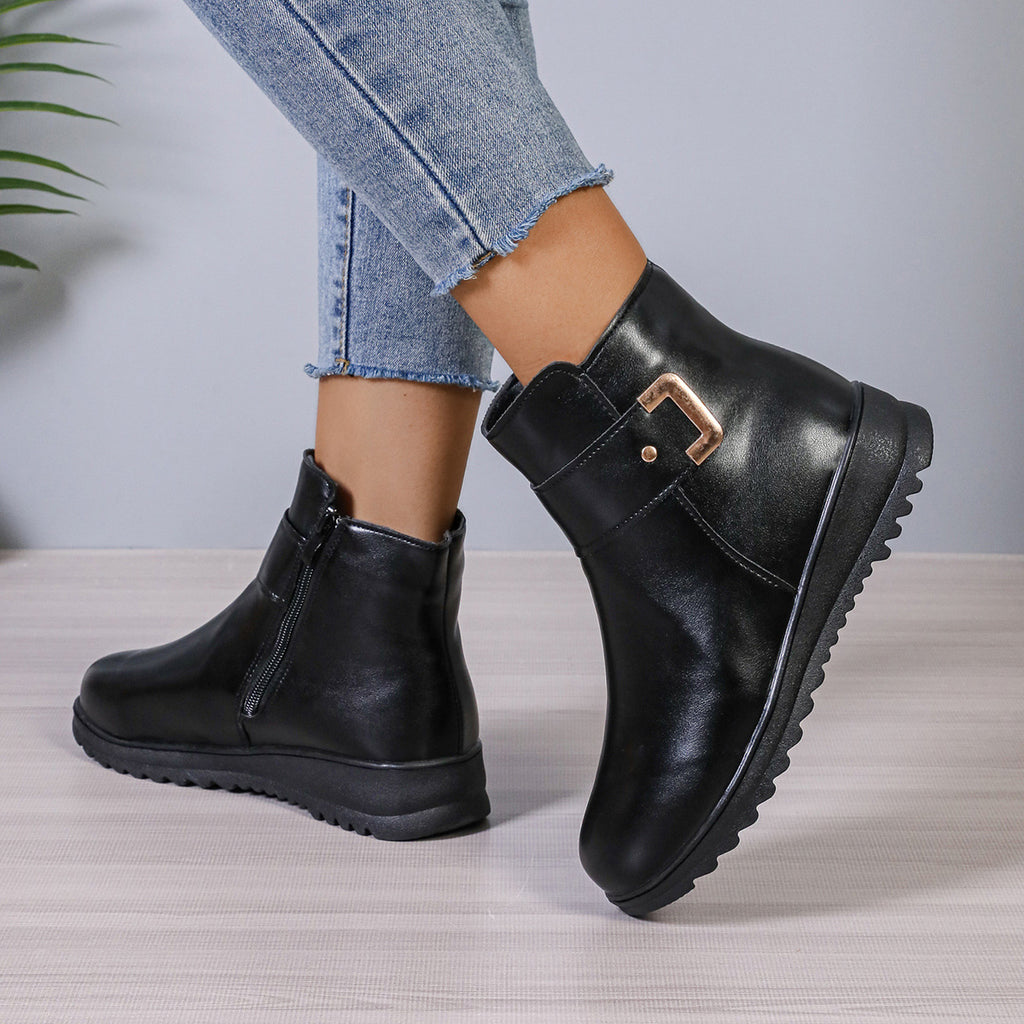 Fleece-Lined Side-Zip Ankle Boots – Women's