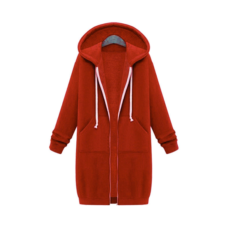 Long Hooded Fleece Jacket – Women's Plus-Friendly Sizes