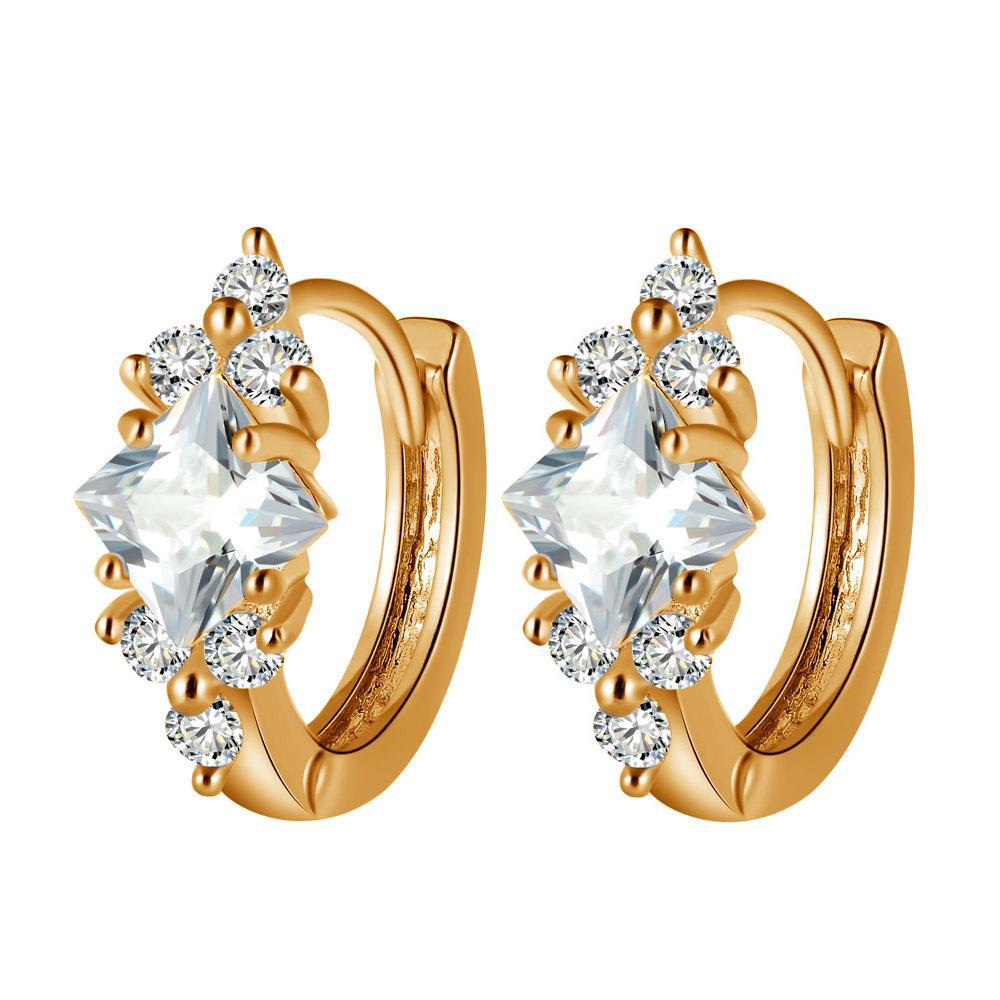 Square Zircon Stud Earrings