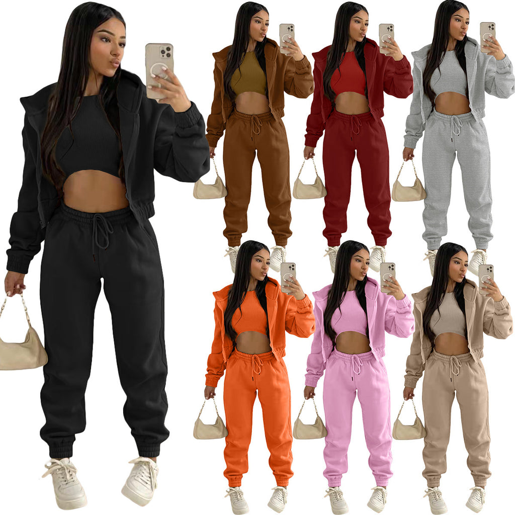 Plush Zip Hoodie & Pants Lounge Set – Women's