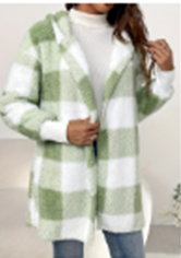 Oversized Plaid Knit Cardigan – Women's