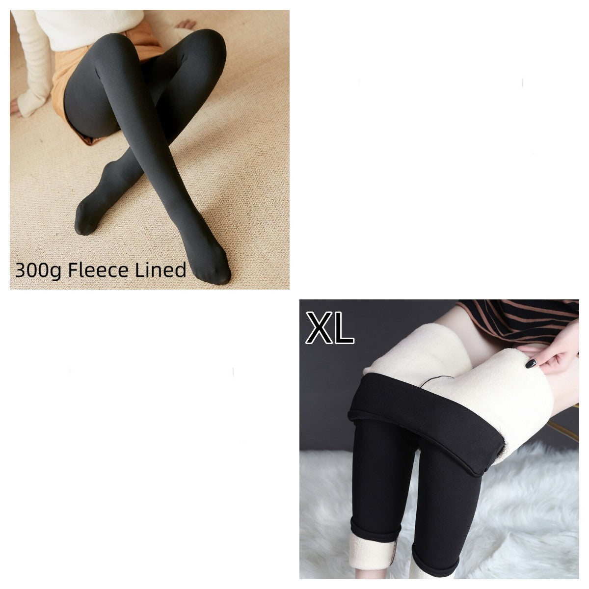 Fleece-Lined Sheer-Look Tights – Warm Winter Pantyhose