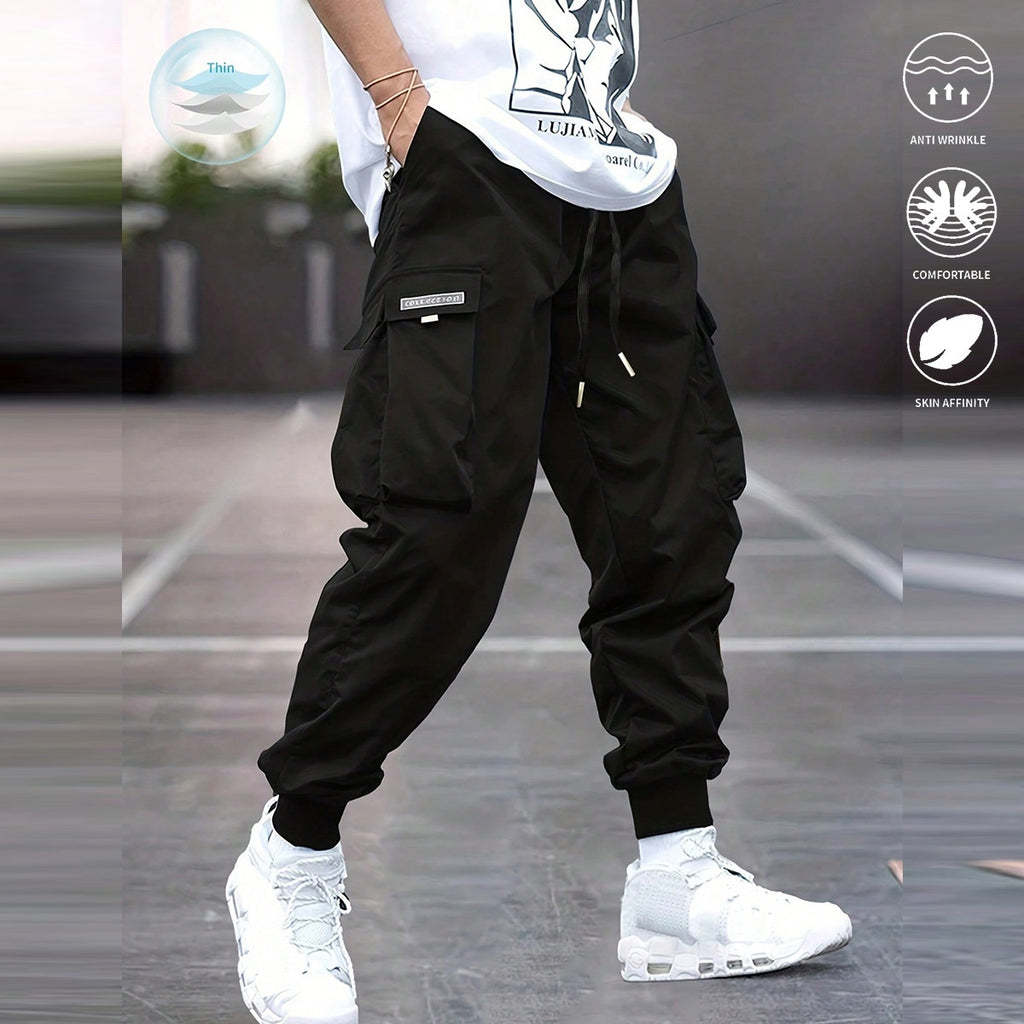 Men's Multi-Pocket Drawstring Cargo Pants