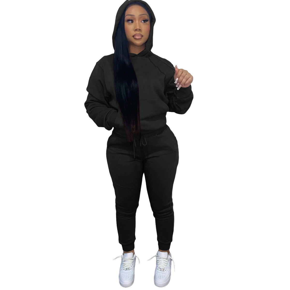 Brushed Fleece Hoodie Set – Women's 2-Piece Sweatsuit