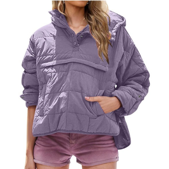 Hooded Puffer Jacket – Women's Warm Padded Coat