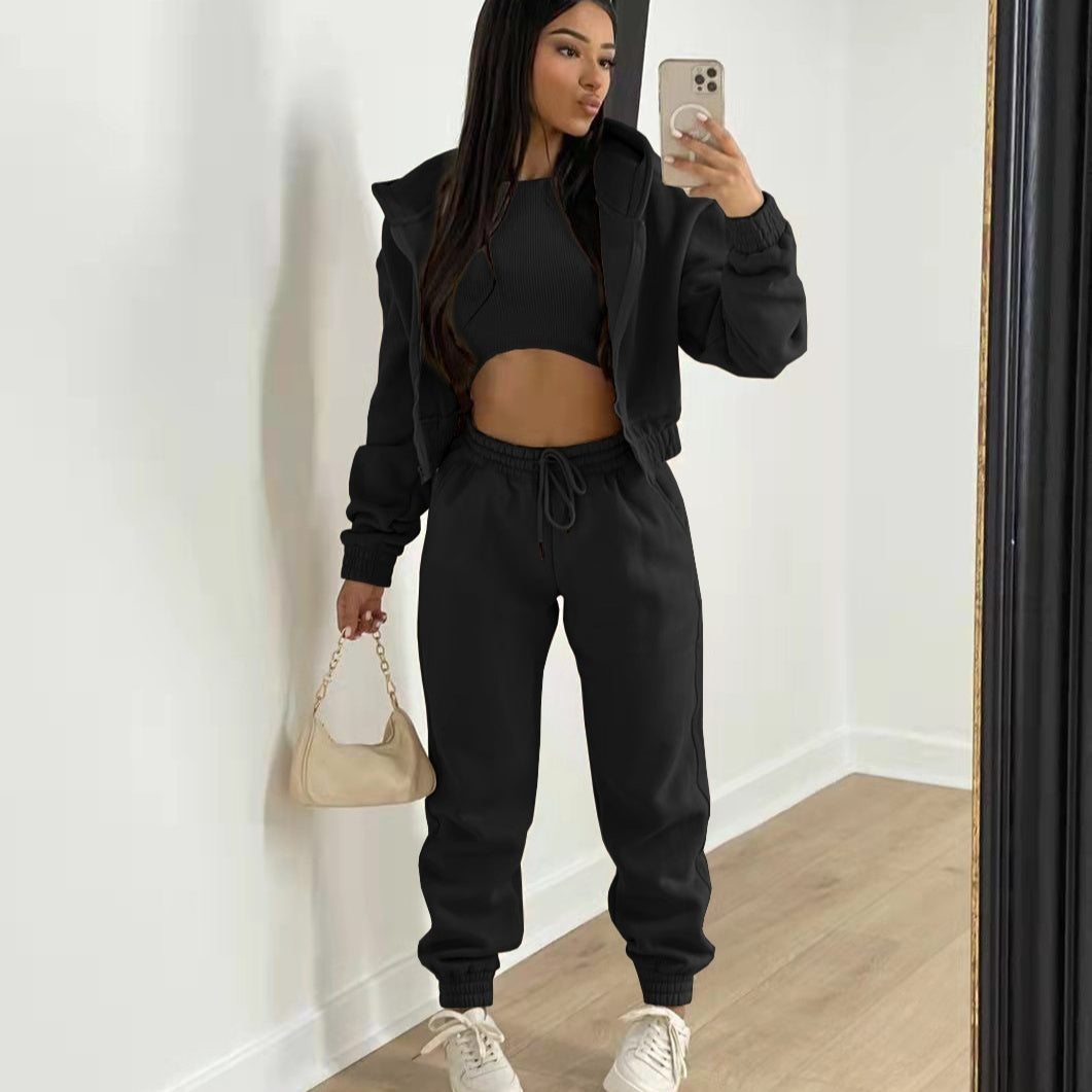 Plush Zip Hoodie & Pants Lounge Set – Women's