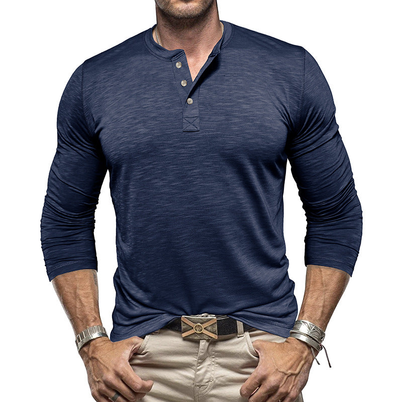 Men's Long-Sleeve Henley Shirt