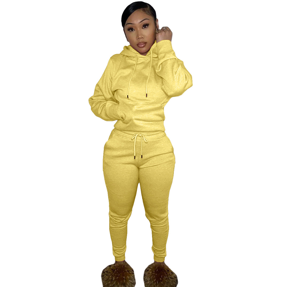 Brushed Fleece Hoodie Set – Women's 2-Piece Sweatsuit
