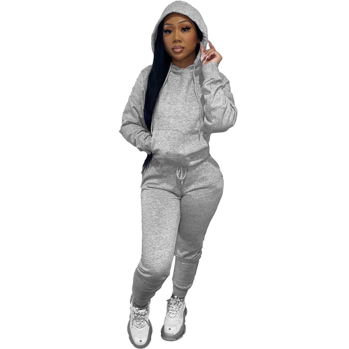 Brushed Fleece Hoodie Set – Women's 2-Piece Sweatsuit