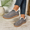 V-Cut Plush-Lined Ankle Snow Boots – Women's