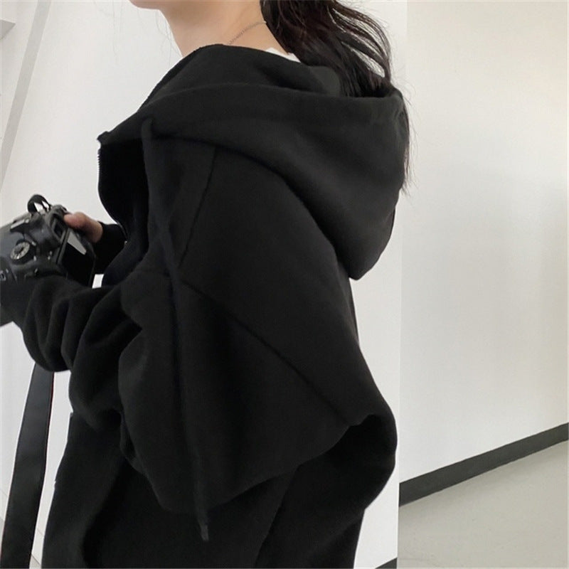 Thick Fleece-Lined Loose Cardigan Jacket – Women's