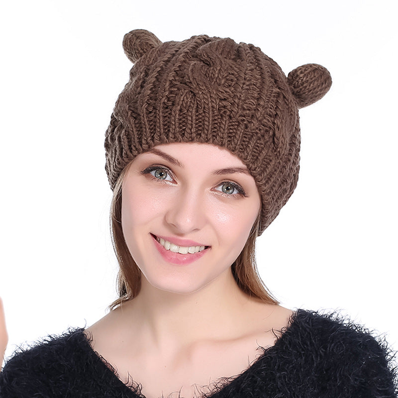 Cat-Ear Knit Beanie