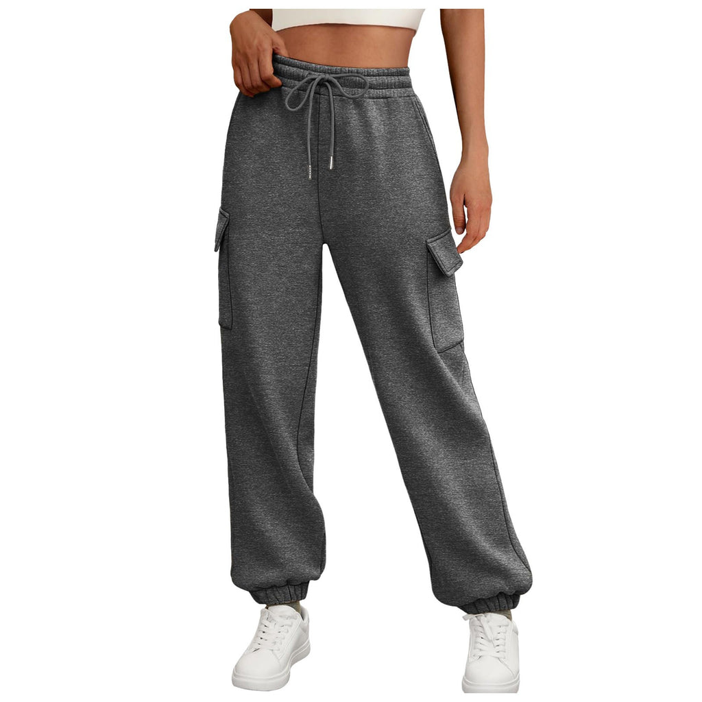 Fleece-Lined Baggy Joggers with Pockets – Women's