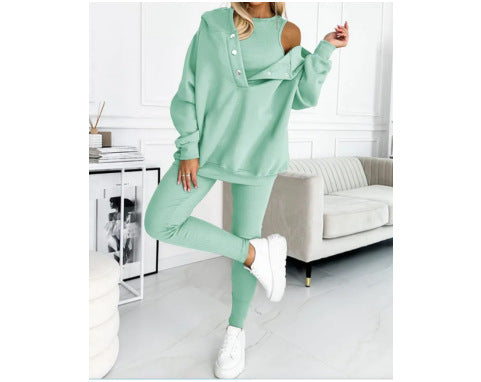 3-Piece Vest, Hoodie & Jogger Set – Women's