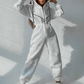 Stand-Collar Zip Jacket & Drawstring Pants Set – Women's