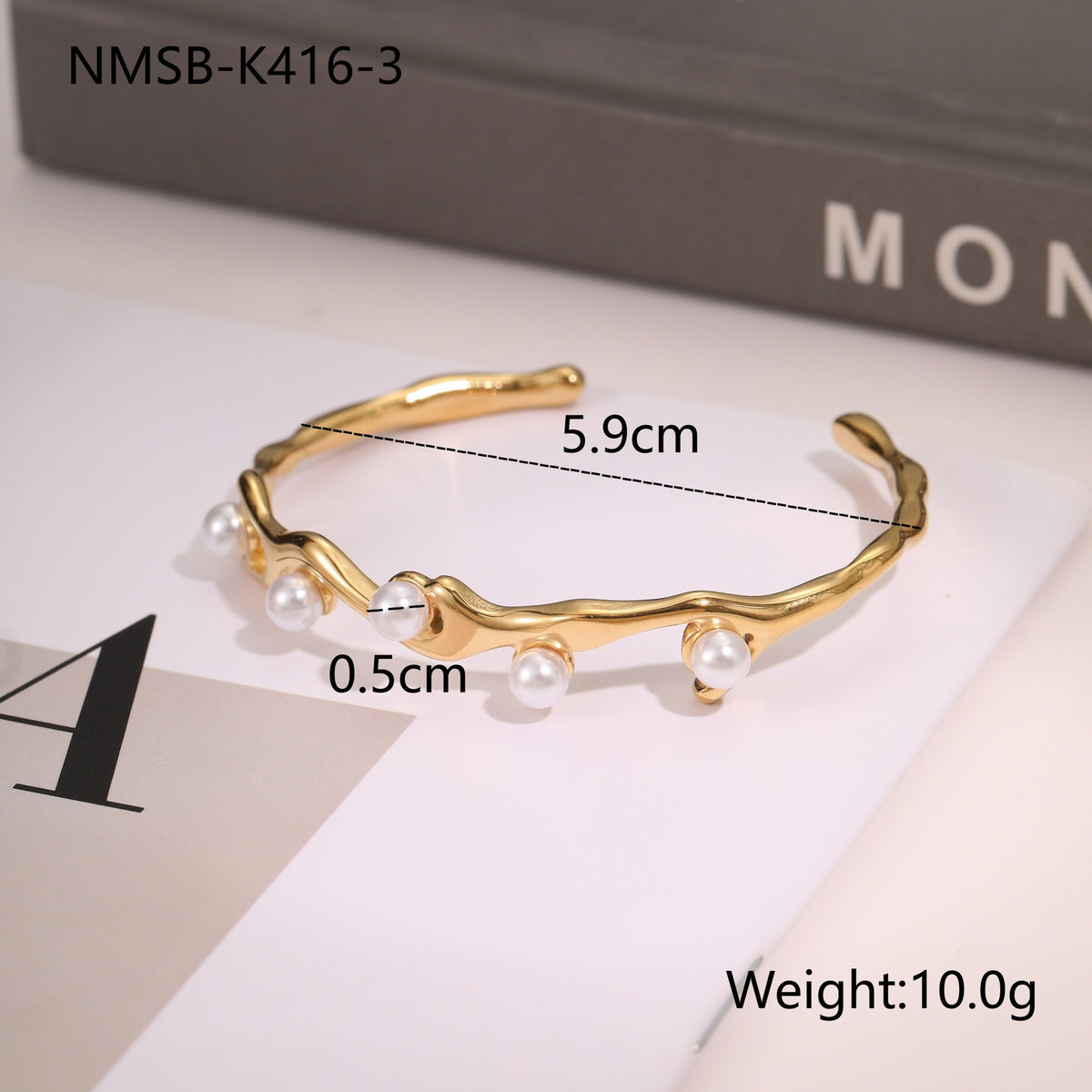 Open Cuff Bangle – 18K Gold-Plated Stainless Steel
