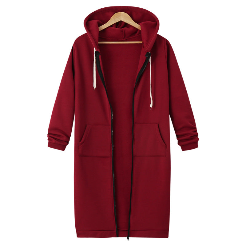 Long Hooded Fleece Jacket – Women's Plus-Friendly Sizes