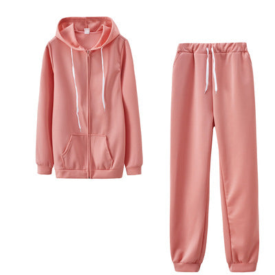 Women's Color-Block Hoodie & Straight-Leg Pants Set