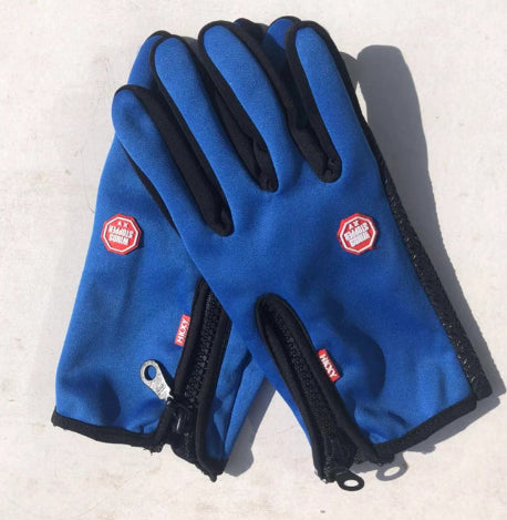 Touchscreen Full-Finger Winter Gloves with Zip Cuff