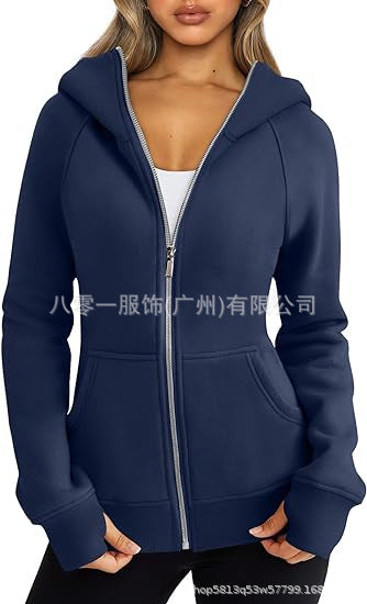 Fleece-Lined Cropped Zip Hoodie – Women's