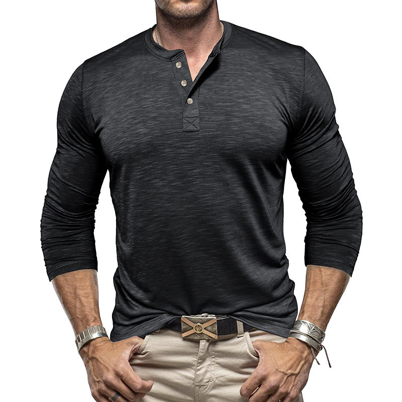 Men's Long-Sleeve Henley Shirt