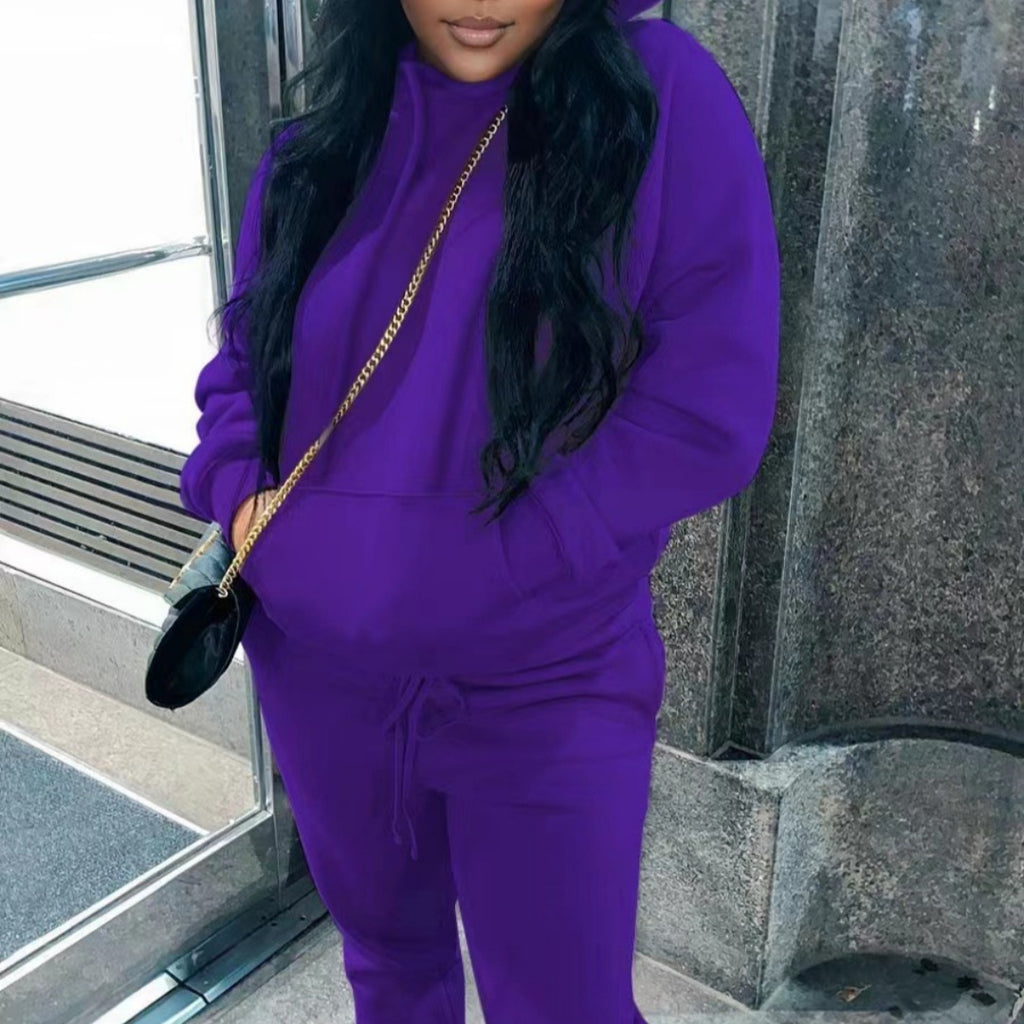 Brushed Fleece Hoodie Set – Women's 2-Piece Sweatsuit