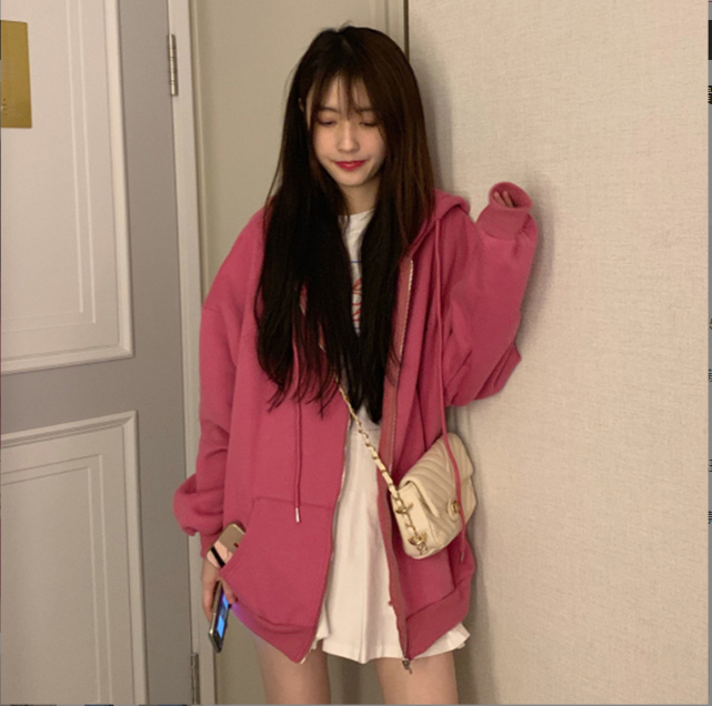 Thick Fleece-Lined Loose Cardigan Jacket – Women's