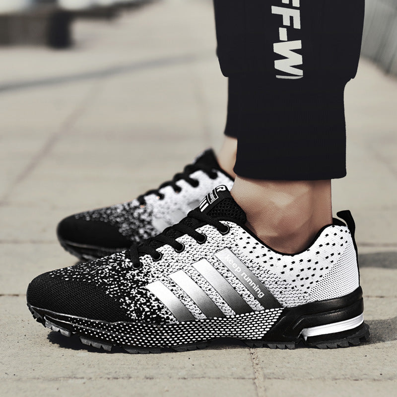 Lightweight Breathable Lace-Up Sneakers – Unisex