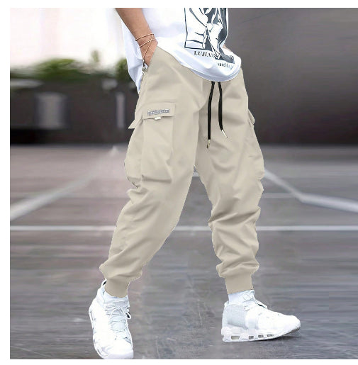 Men's Multi-Pocket Drawstring Cargo Pants