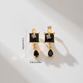 Water-Drop Stud Earrings – Gold-Tone