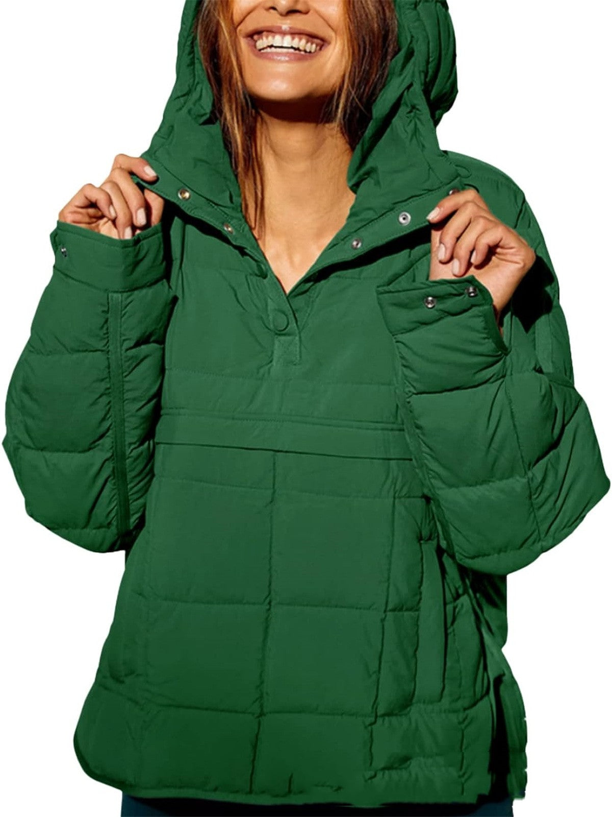 Hooded Puffer Jacket – Women's Warm Padded Coat