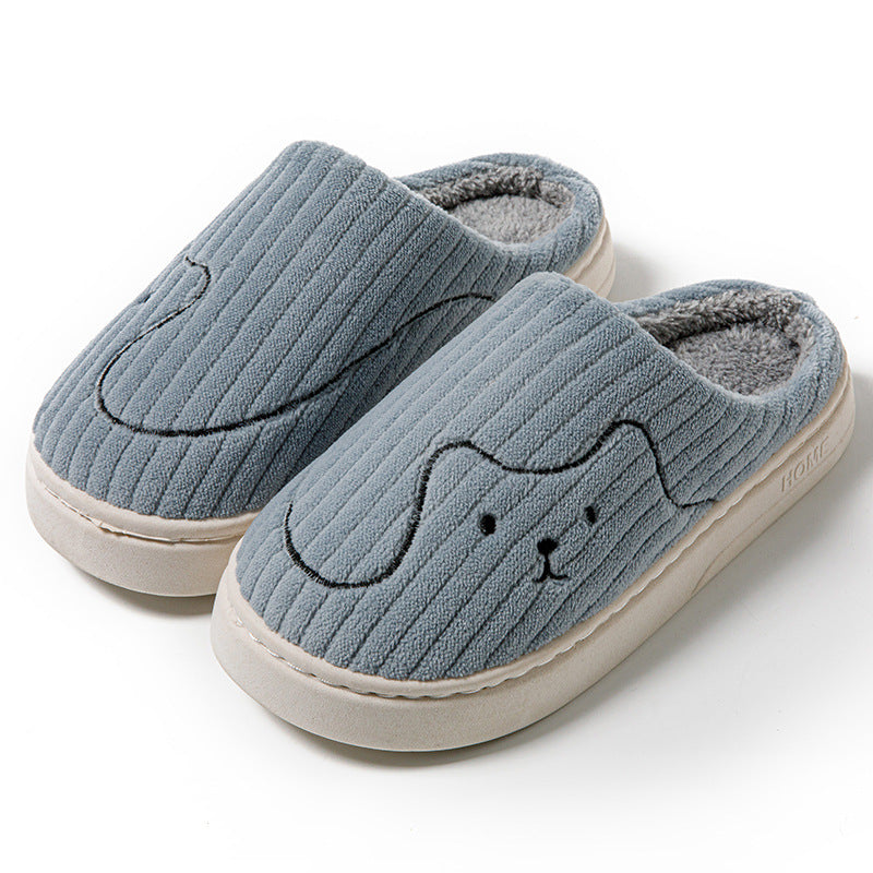 Striped Cat Plush Slippers – Non-Slip, Unisex – Ghana Warehouse