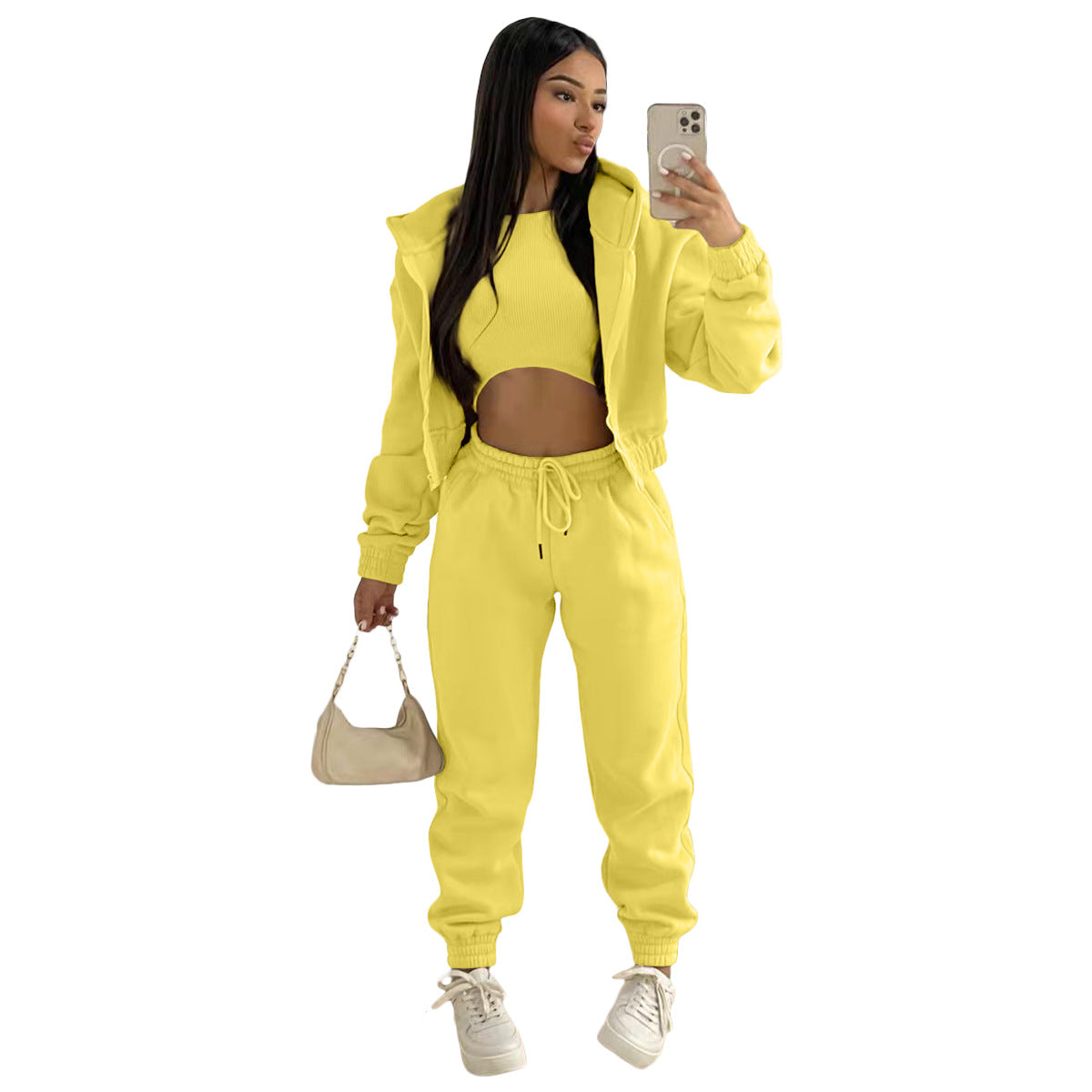 Plush Zip Hoodie & Pants Lounge Set – Women's