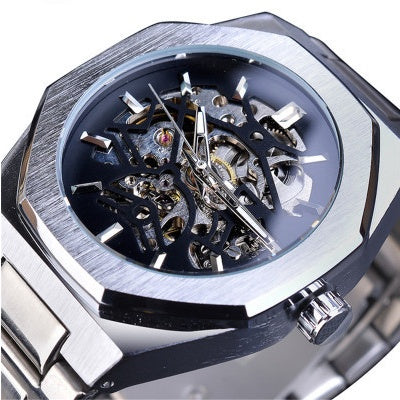 Skeleton Dial Automatic Watch with Leather Strap – Ghana Warehouse