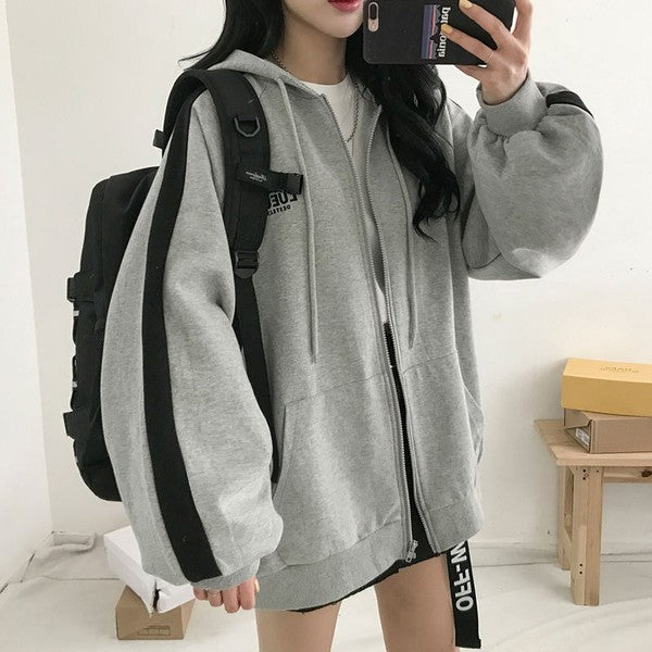 Thick Fleece-Lined Loose Cardigan Jacket – Women's