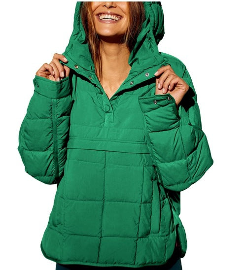 Hooded Puffer Jacket – Women's Warm Padded Coat